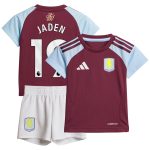 Explore the aston villa adidas home baby kit 2024-25 with jaden 19 printing Collection of Aston Villa jerseys. Authentic, high-quality football shirts for every supporter, available worldwide.