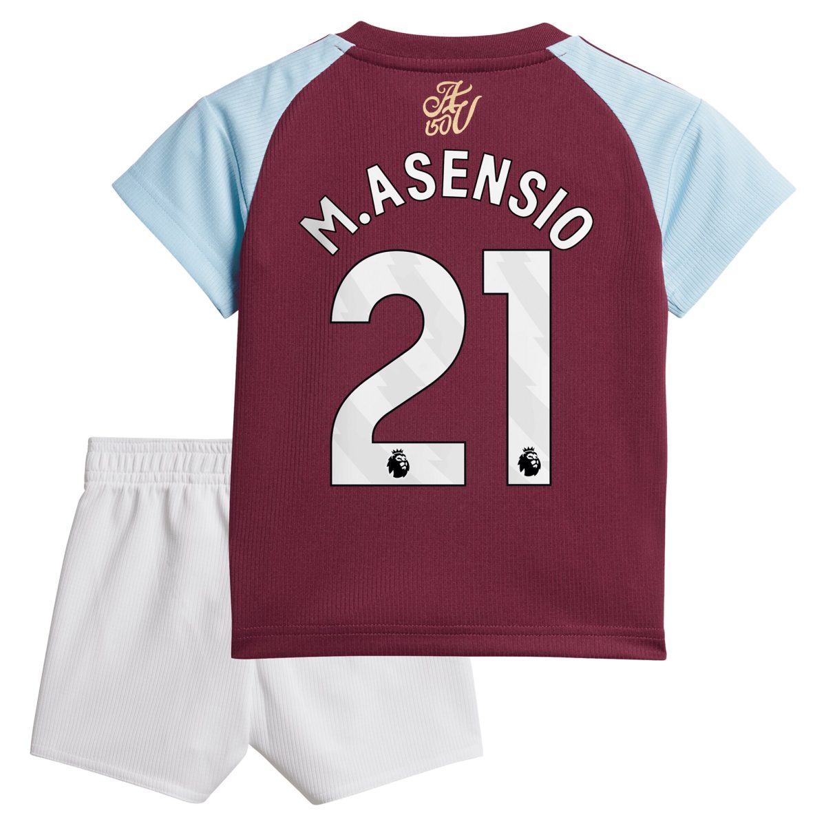 Explore the aston villa adidas home baby kit 2024-25 with m.asensio 21 printing Collection of Aston Villa jerseys. Authentic, high-quality football shirts for every supporter, available worldwide.