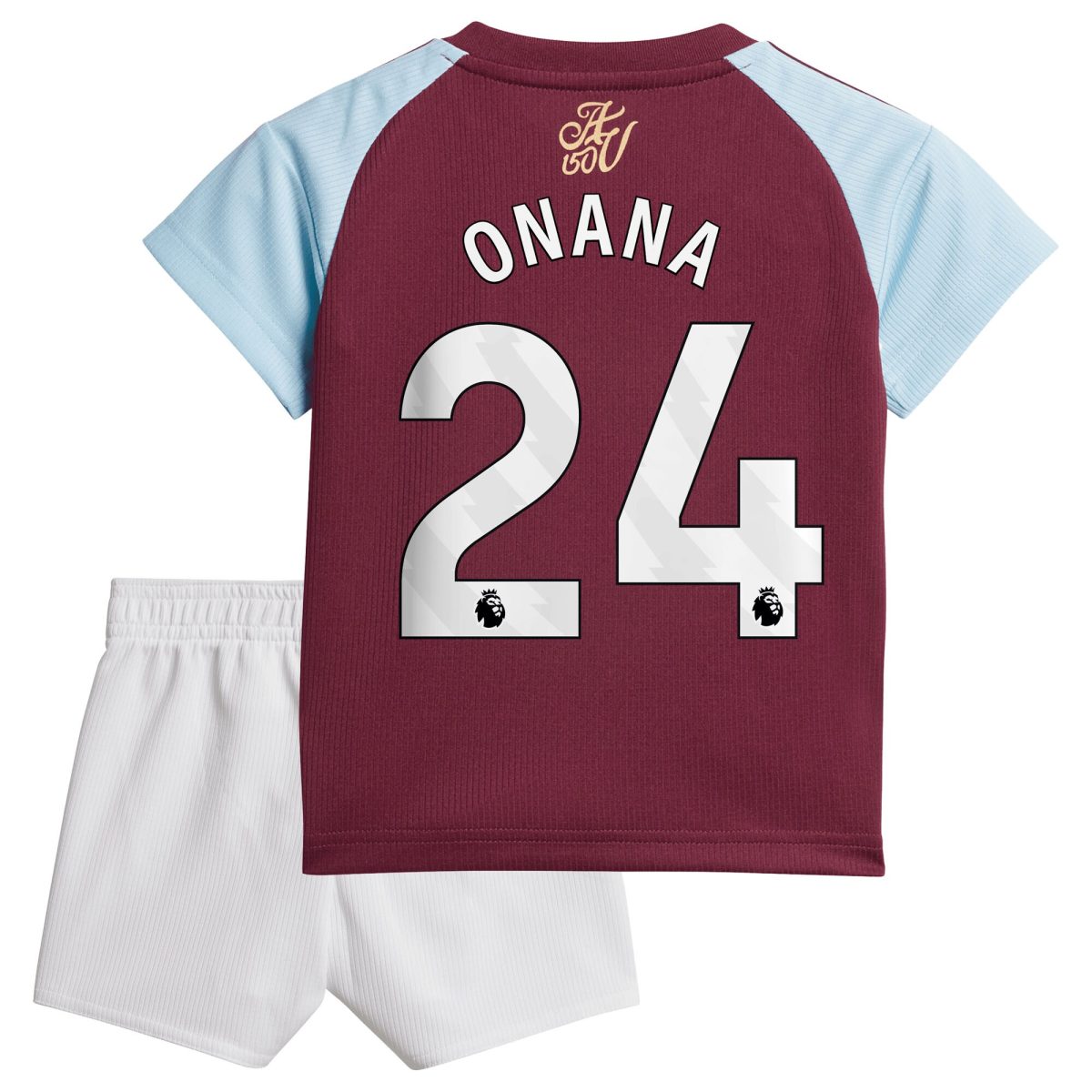 Explore the aston villa adidas home baby kit 2024-25 with onana 24 printing Collection of Aston Villa jerseys. Authentic, high-quality football shirts for every supporter, available worldwide.