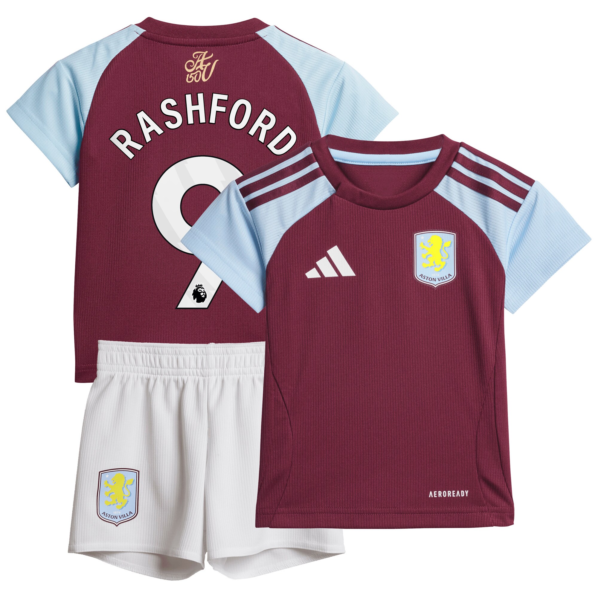 Explore the aston villa adidas home baby kit 2024-25 with rashford 9 printing Collection of Aston Villa jerseys. Authentic, high-quality football shirts for every supporter, available worldwide.