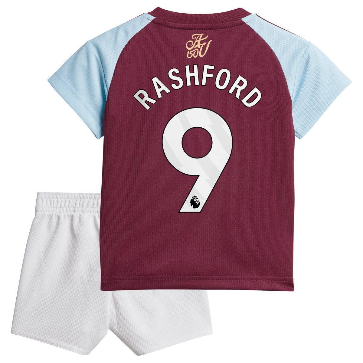 Explore the aston villa adidas home baby kit 2024-25 with rashford 9 printing Collection of Aston Villa jerseys. Authentic, high-quality football shirts for every supporter, available worldwide.