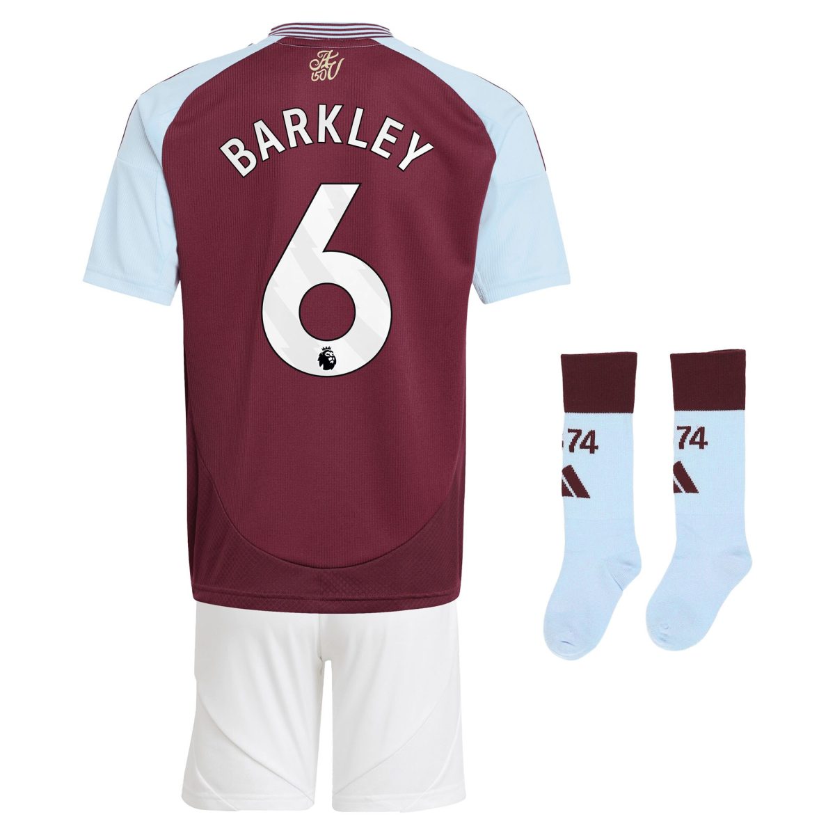 Explore the aston villa adidas home mini kit 2024-25 with barkley 6 printing Collection of Aston Villa jerseys. Authentic, high-quality football shirts for every supporter, available worldwide.