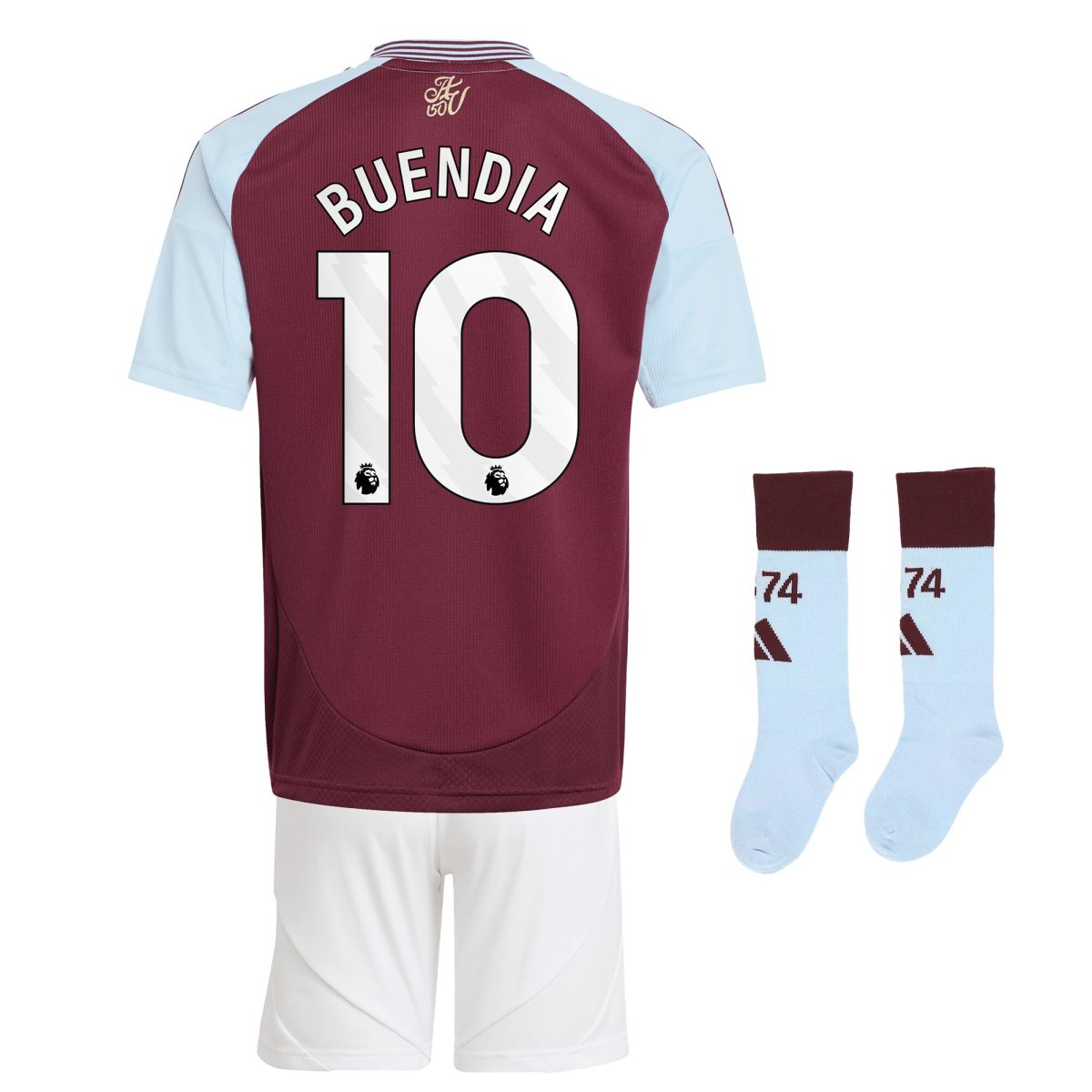 Explore the aston villa adidas home mini kit 2024-25 with buendia 10 printing Collection of Aston Villa jerseys. Authentic, high-quality football shirts for every supporter, available worldwide.