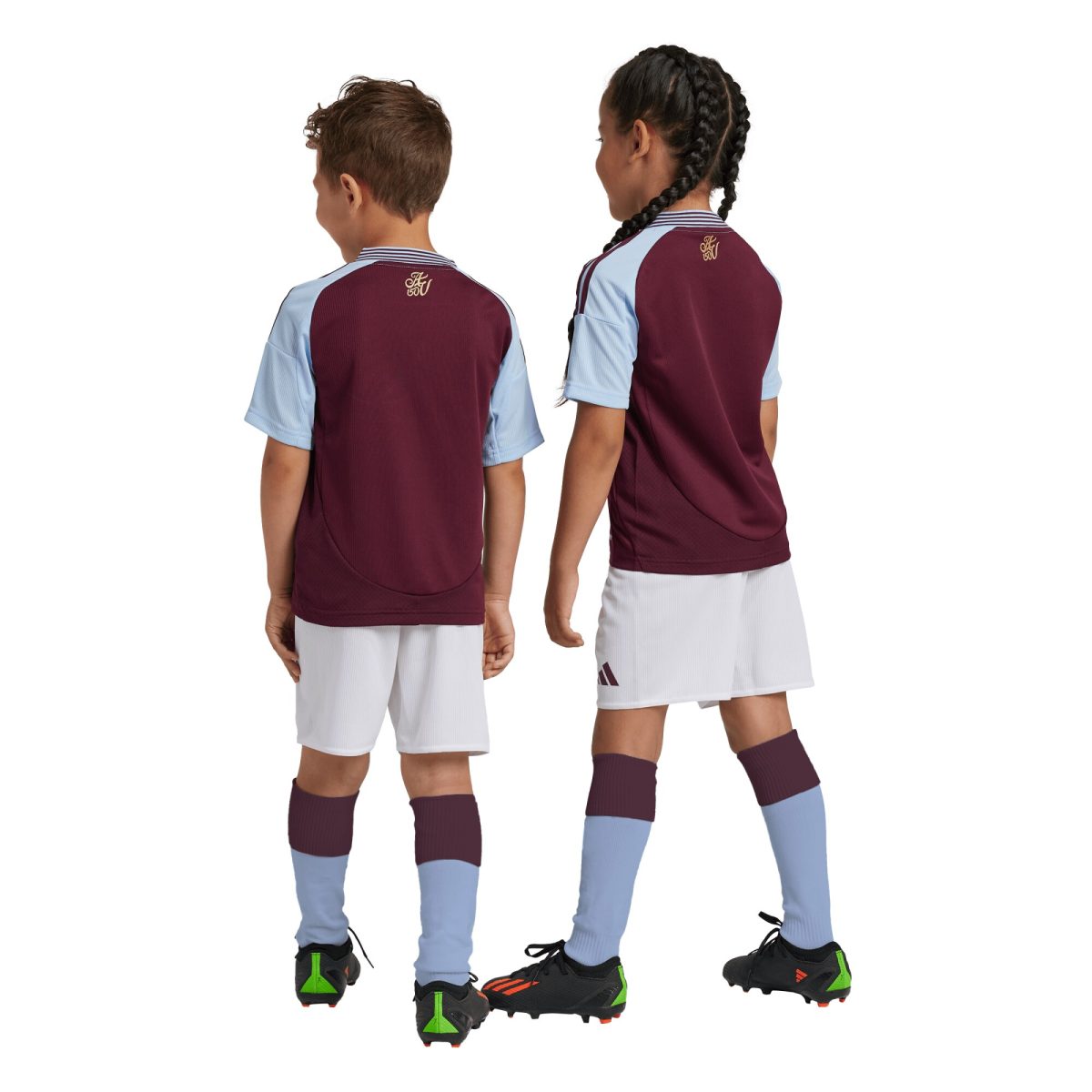 Explore the aston villa adidas home mini kit 2024-25 with custom printing Collection of Aston Villa jerseys. Authentic, high-quality football shirts for every supporter, available worldwide.