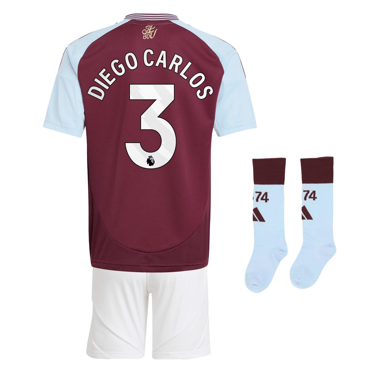 Explore the aston villa adidas home mini kit 2024-25 with diego carlos 3 printing Collection of Aston Villa jerseys. Authentic, high-quality football shirts for every supporter, available worldwide.