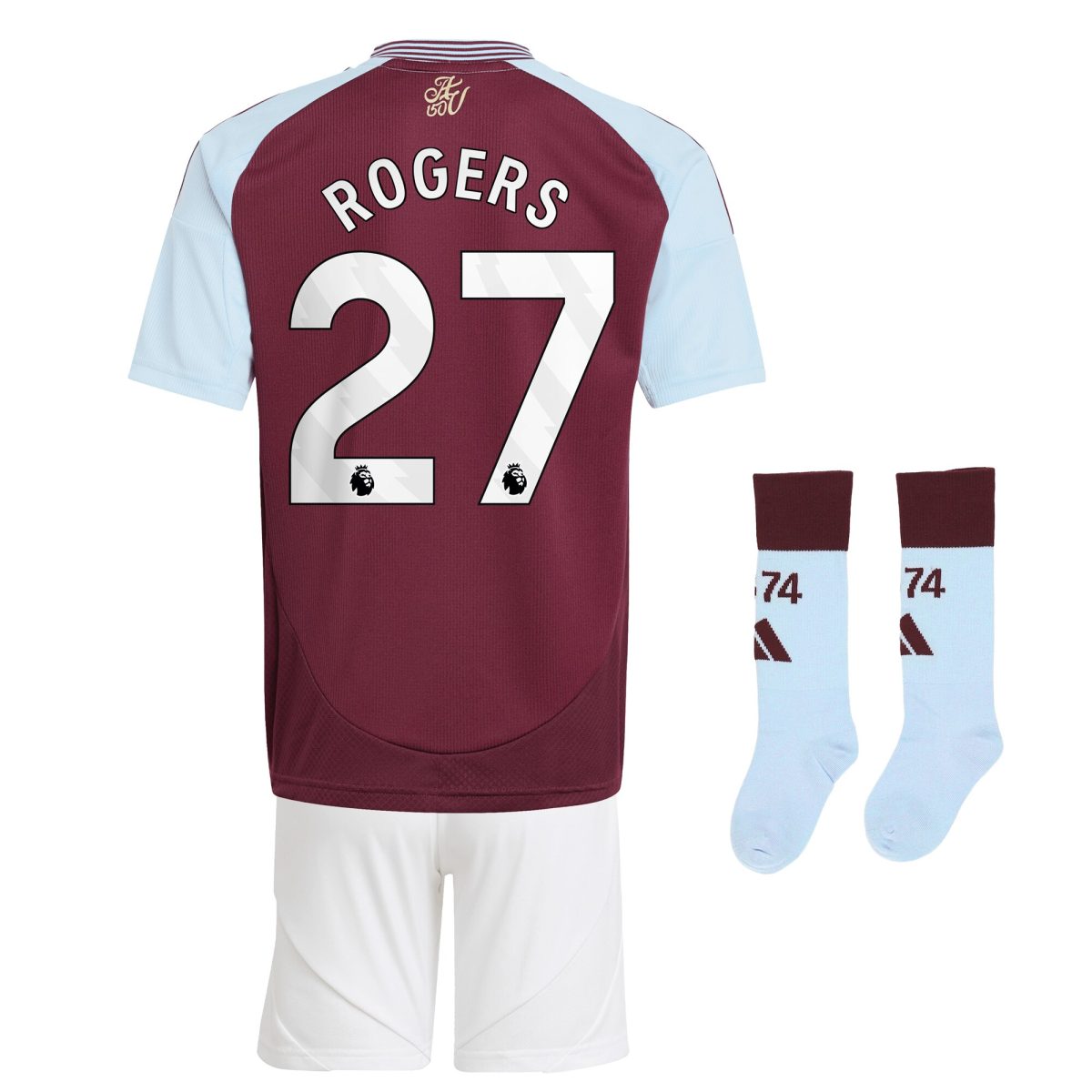 Explore the aston villa adidas home mini kit 2024-25 with rogers 27 printing Collection of Aston Villa jerseys. Authentic, high-quality football shirts for every supporter, available worldwide.