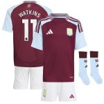 Explore the aston villa adidas home mini kit 2024-25 with watkins 11 printing Collection of Aston Villa jerseys. Authentic, high-quality football shirts for every supporter, available worldwide.
