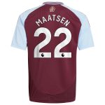 Explore the aston villa adidas home shirt 2024-25 – kids with maatsen 22 printing Collection of Aston Villa jerseys. Authentic, high-quality football shirts for every supporter, available worldwide.