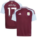 Explore the aston villa adidas home shirt 2024-25 – kids with malen 17 printing Collection of Aston Villa jerseys. Authentic, high-quality football shirts for every supporter, available worldwide.