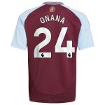 Explore the aston villa adidas home shirt 2024-25 – kids with onana 24 printing Collection of Aston Villa jerseys. Authentic, high-quality football shirts for every supporter, available worldwide.