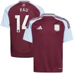 Explore the aston villa adidas home shirt 2024-25 – kids with pau 14 printing Collection of Aston Villa jerseys. Authentic, high-quality football shirts for every supporter, available worldwide.