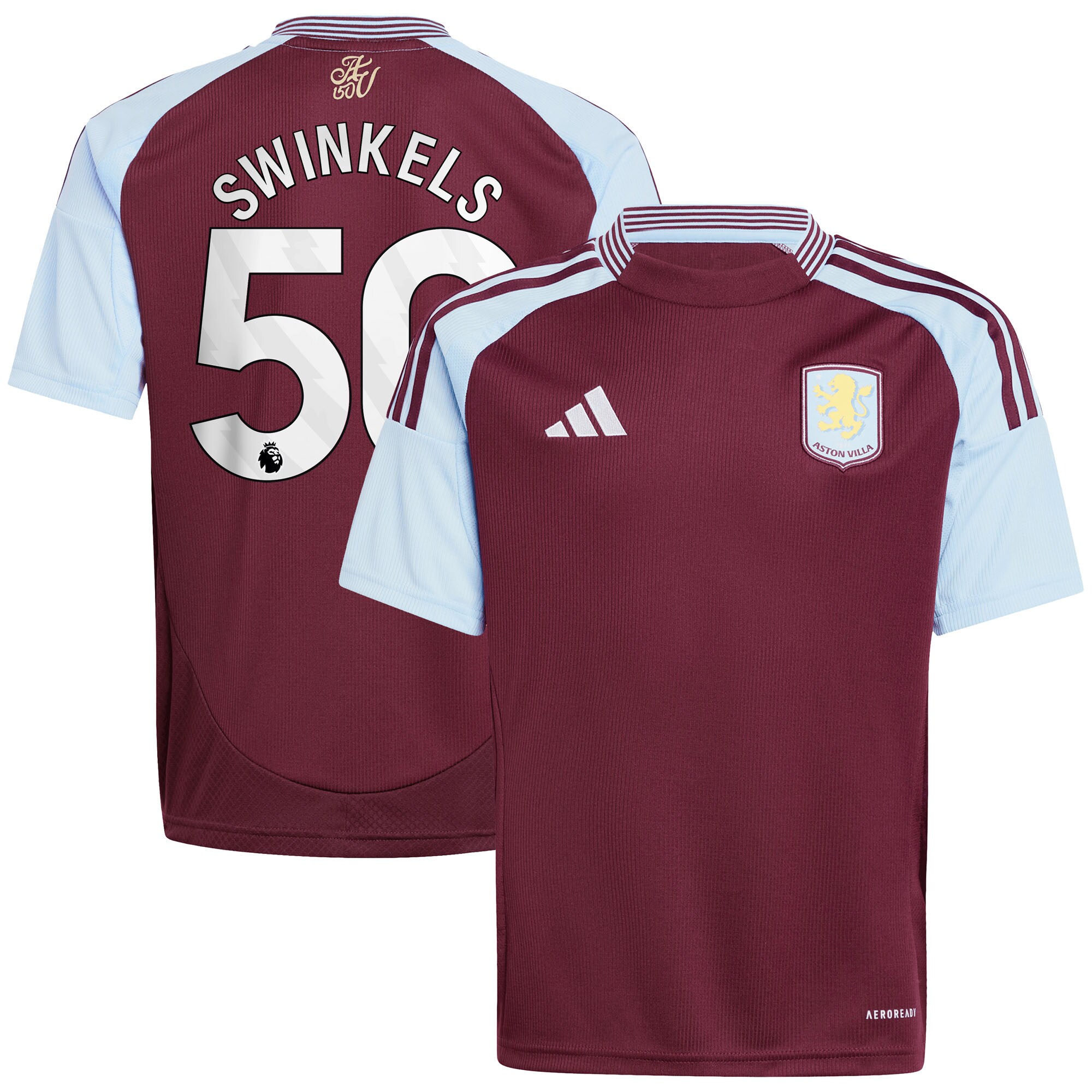 Explore the aston villa adidas home shirt 2024-25 – kids with swinkels 50 printing Collection of Aston Villa jerseys. Authentic, high-quality football shirts for every supporter, available worldwide.