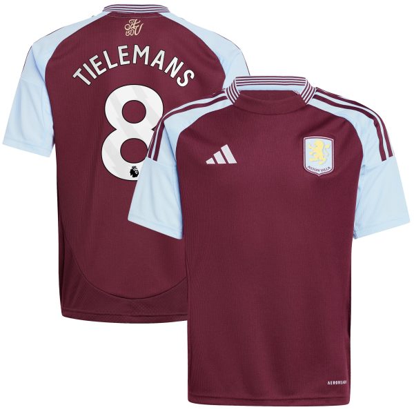 Explore the aston villa adidas home shirt 2024-25 – kids with tielemans 8 printing Collection of Aston Villa jerseys. Authentic, high-quality football shirts for every supporter, available worldwide.