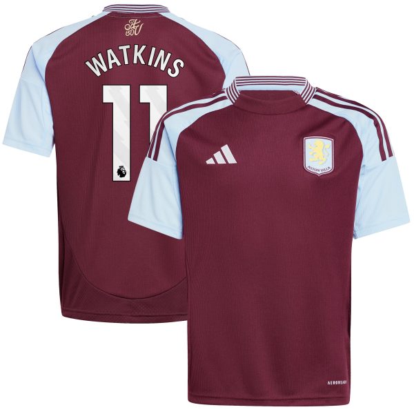 Explore the aston villa adidas home shirt 2024-25 – kids with watkins 11 printing Collection of Aston Villa jerseys. Authentic, high-quality football shirts for every supporter, available worldwide.