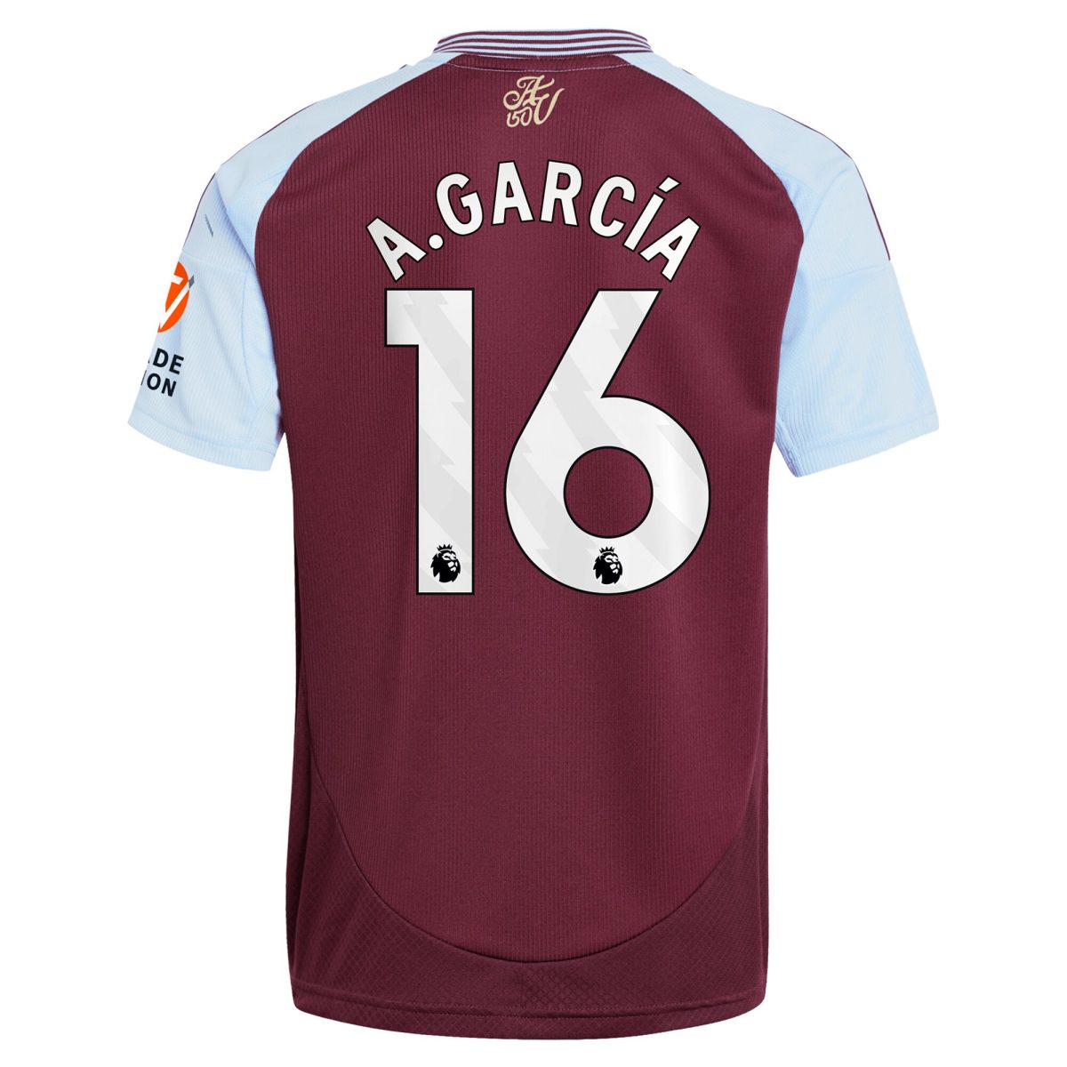 Explore the aston villa adidas home shirt 2024-25 with a.garcía 16 printing Collection of Aston Villa jerseys. Authentic, high-quality football shirts for every supporter, available worldwide.