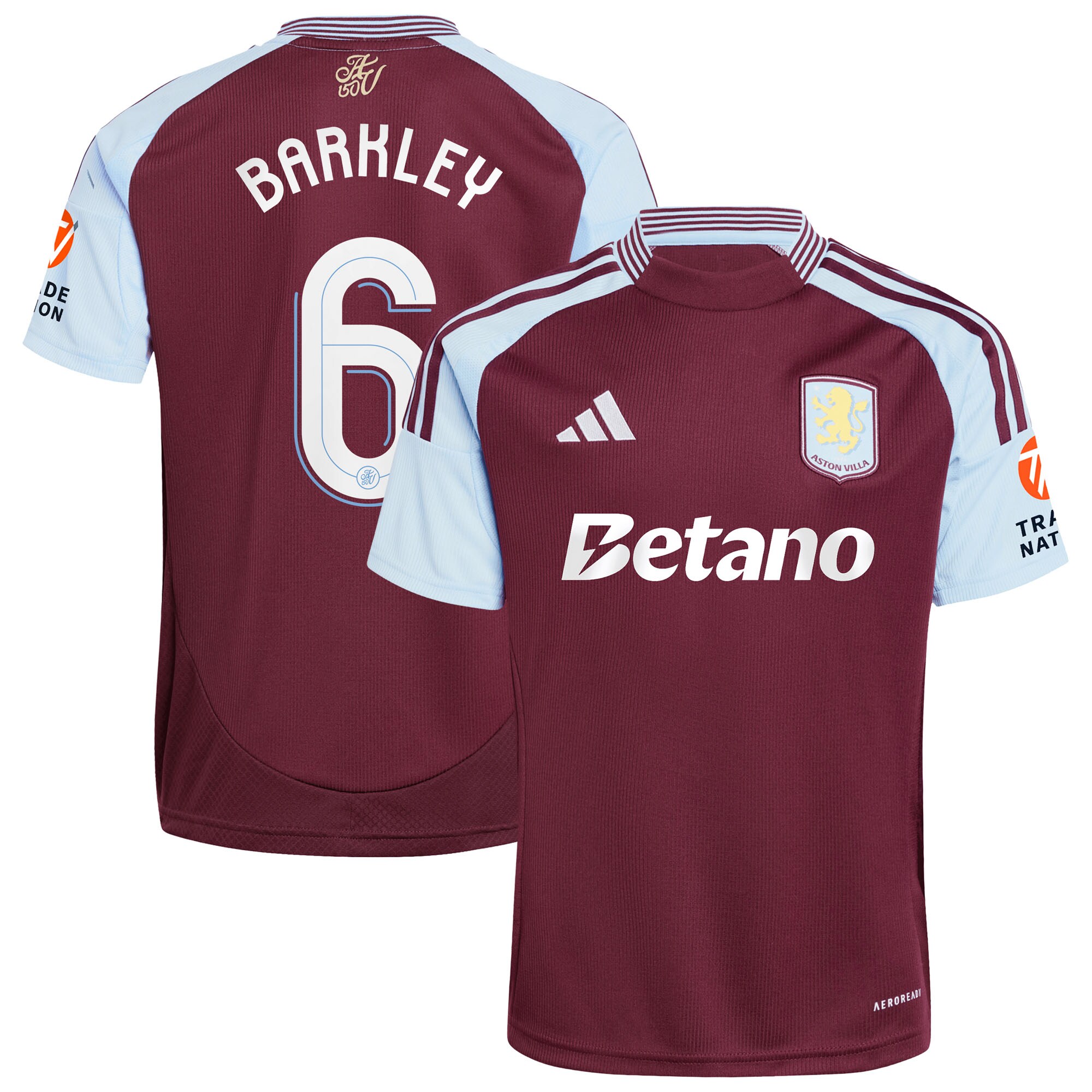 Explore the aston villa adidas home shirt 2024-25 with barkley 6 cup printing Collection of Aston Villa jerseys. Authentic, high-quality football shirts for every supporter, available worldwide.