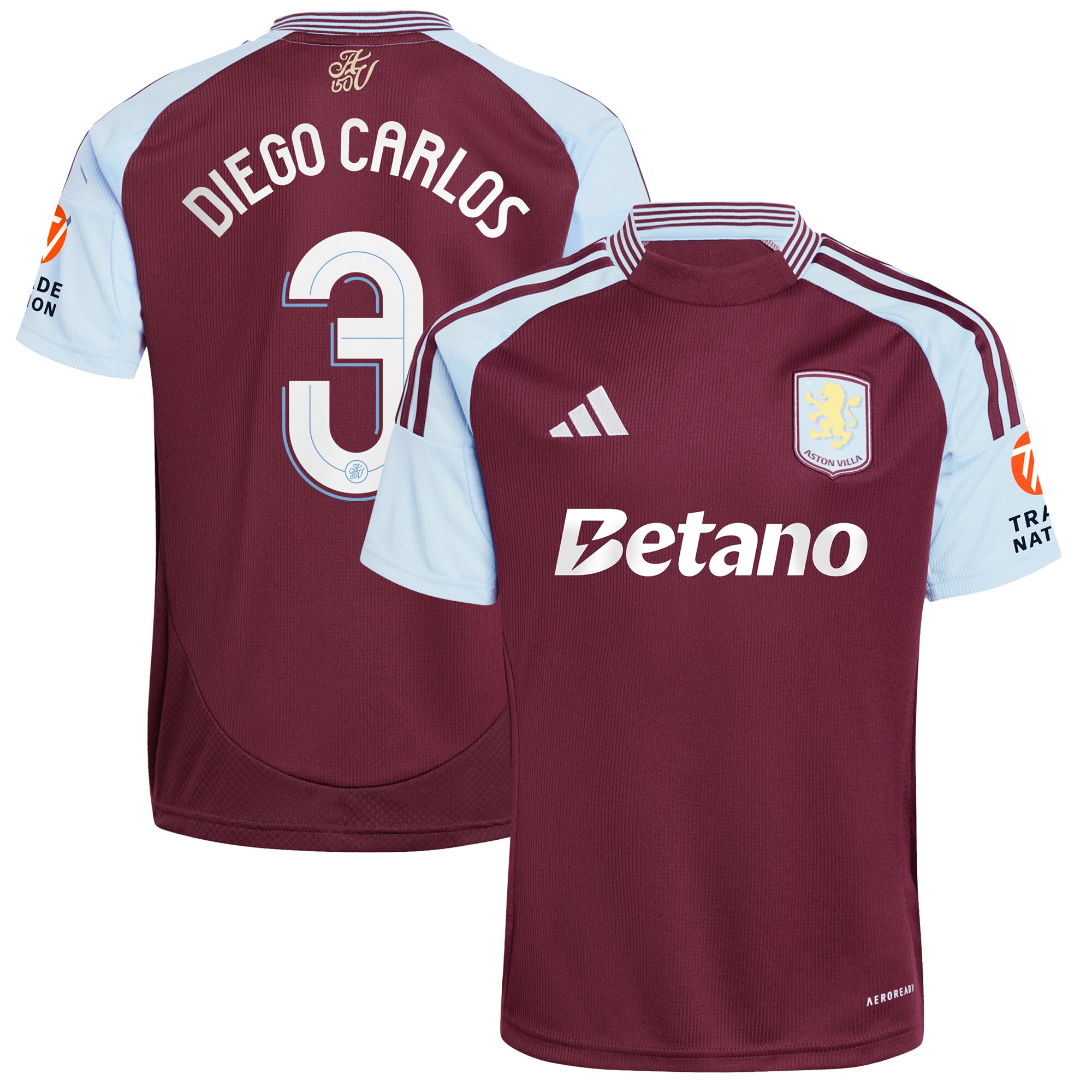 Explore the aston villa adidas home shirt 2024-25 with diego carlos 3 cup printing Collection of Aston Villa jerseys. Authentic, high-quality football shirts for every supporter, available worldwide.