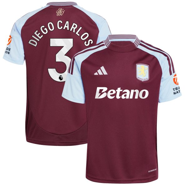 Explore the aston villa adidas home shirt 2024-25 with diego carlos 3 printing Collection of Aston Villa jerseys. Authentic, high-quality football shirts for every supporter, available worldwide.