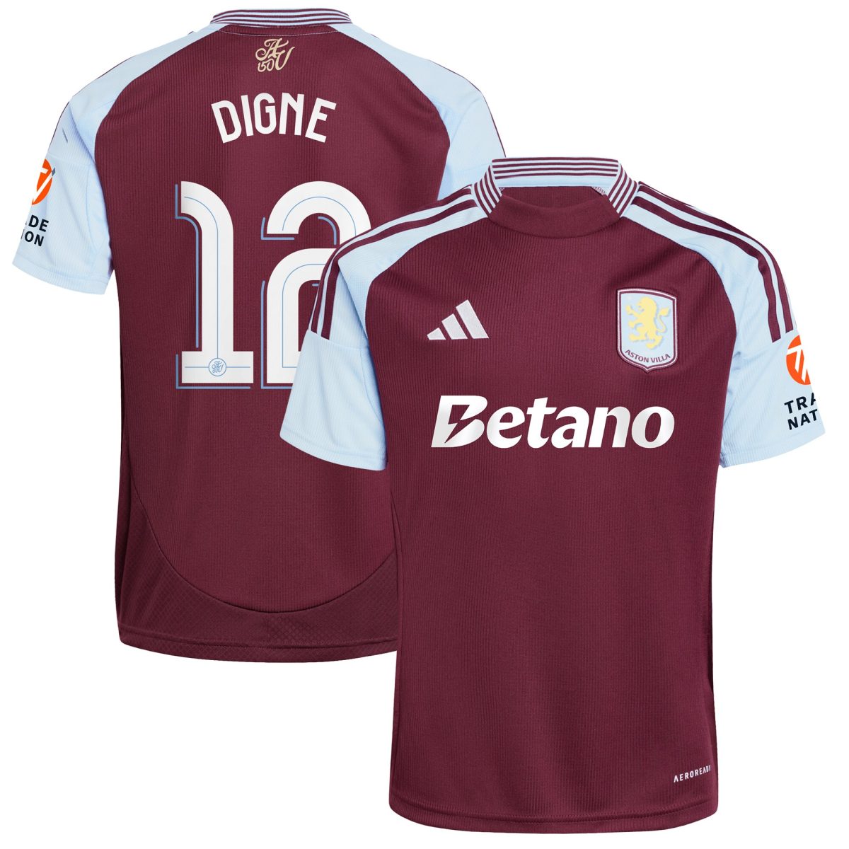 Explore the aston villa adidas home shirt 2024-25 with digne 12 cup printing Collection of Aston Villa jerseys. Authentic, high-quality football shirts for every supporter, available worldwide.