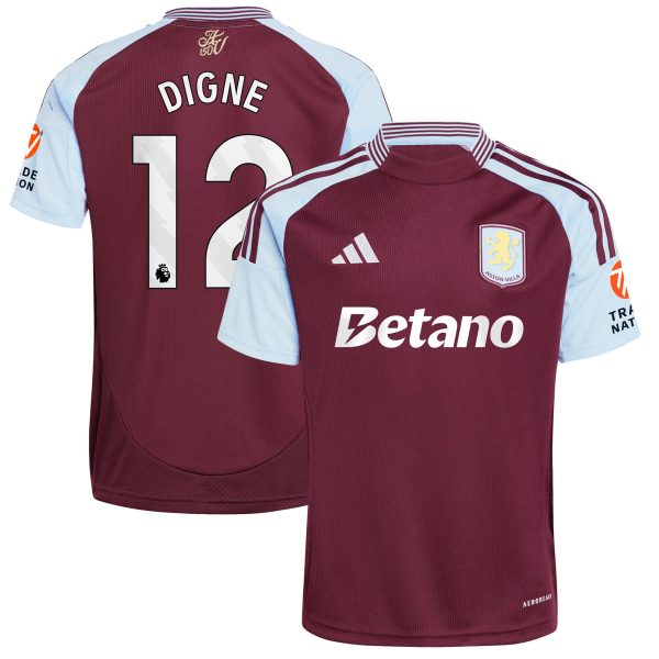 Explore the aston villa adidas home shirt 2024-25 with digne 12 printing Collection of Aston Villa jerseys. Authentic, high-quality football shirts for every supporter, available worldwide.
