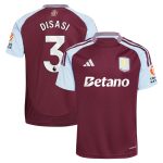 Explore the aston villa adidas home shirt 2024-25 with disasi 3 printing Collection of Aston Villa jerseys. Authentic, high-quality football shirts for every supporter, available worldwide.
