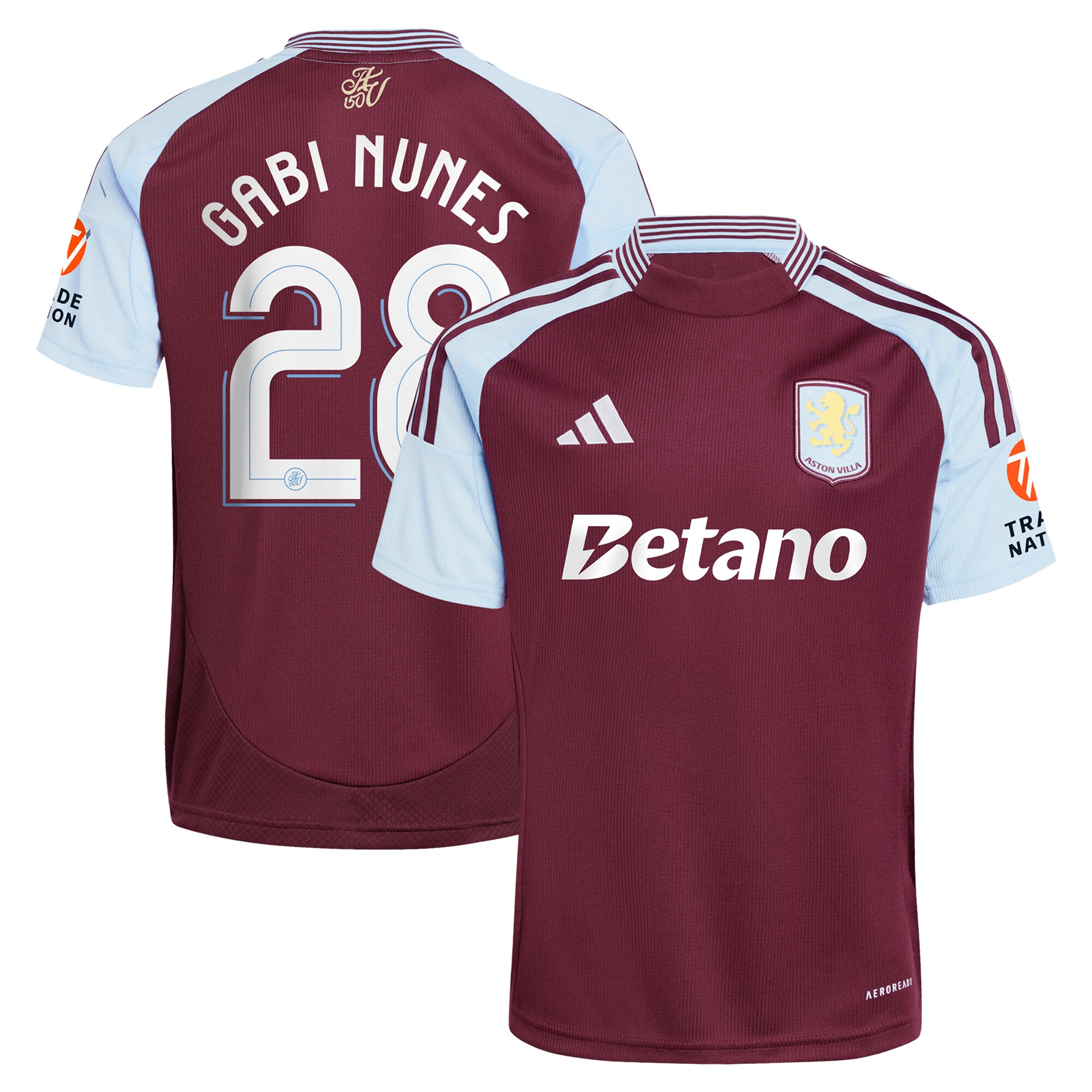 Explore the aston villa adidas home shirt 2024-25 with gabi nunes 28 cup printing Collection of Aston Villa jerseys. Authentic, high-quality football shirts for every supporter, available worldwide.