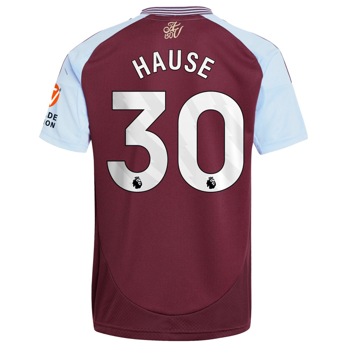 Explore the aston villa adidas home shirt 2024-25 with hause 30 printing Collection of Aston Villa jerseys. Authentic, high-quality football shirts for every supporter, available worldwide.