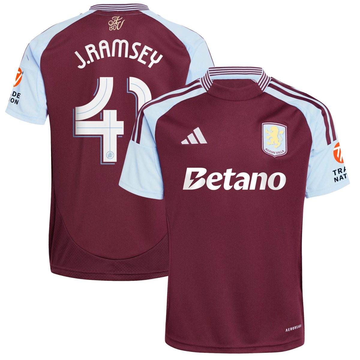 Explore the aston villa adidas home shirt 2024-25 with j. ramsey 41 cup printing Collection of Aston Villa jerseys. Authentic, high-quality football shirts for every supporter, available worldwide.