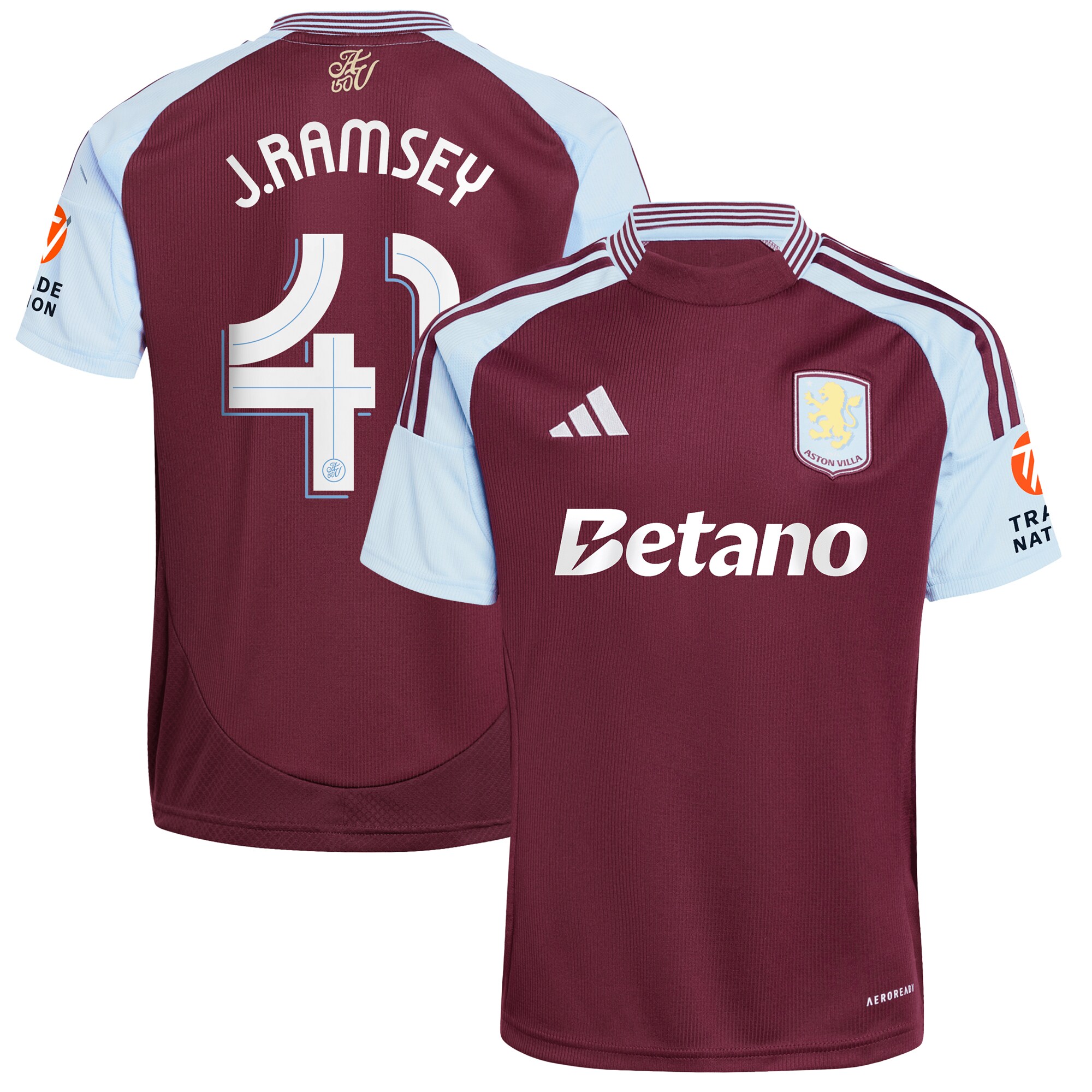 Explore the aston villa adidas home shirt 2024-25 with j. ramsey 41 cup printing Collection of Aston Villa jerseys. Authentic, high-quality football shirts for every supporter, available worldwide.