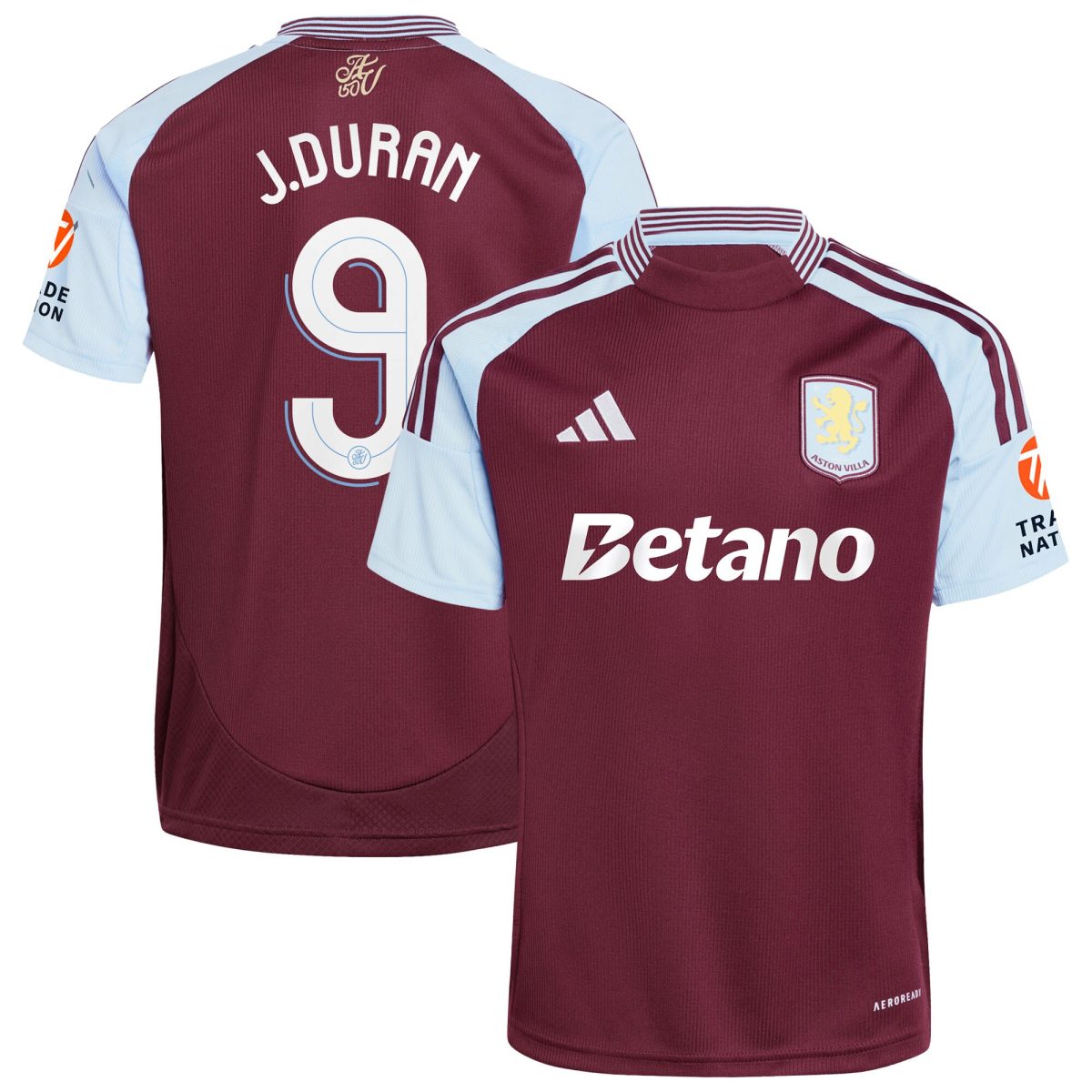 Explore the aston villa adidas home shirt 2024-25 with j.duran 9 cup printing Collection of Aston Villa jerseys. Authentic, high-quality football shirts for every supporter, available worldwide.