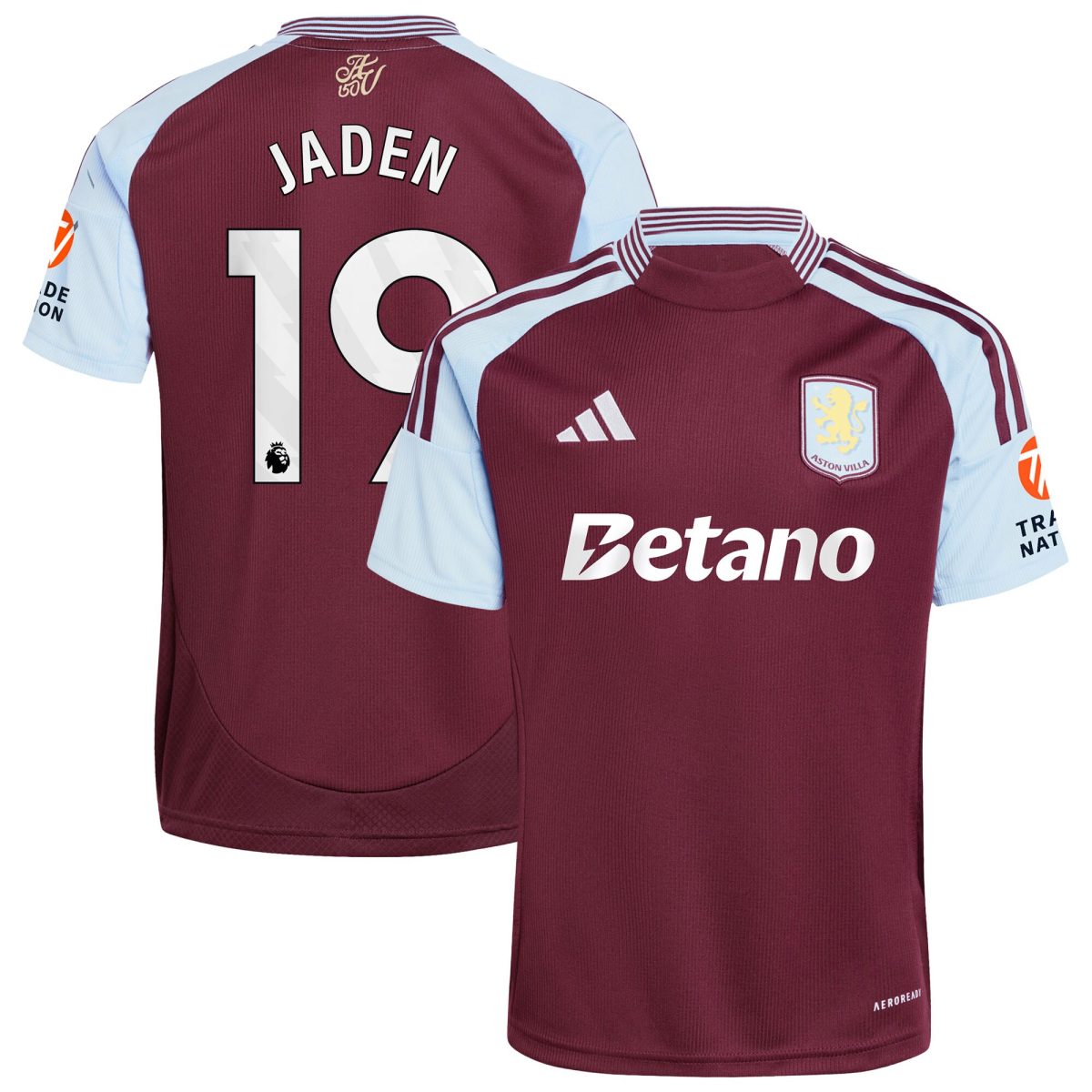 Explore the aston villa adidas home shirt 2024-25 with jaden 19 printing Collection of Aston Villa jerseys. Authentic, high-quality football shirts for every supporter, available worldwide.