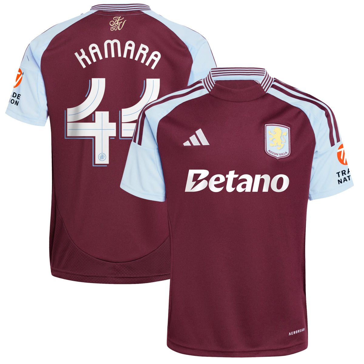 Explore the aston villa adidas home shirt 2024-25 with kamara 44 cup printing Collection of Aston Villa jerseys. Authentic, high-quality football shirts for every supporter, available worldwide.