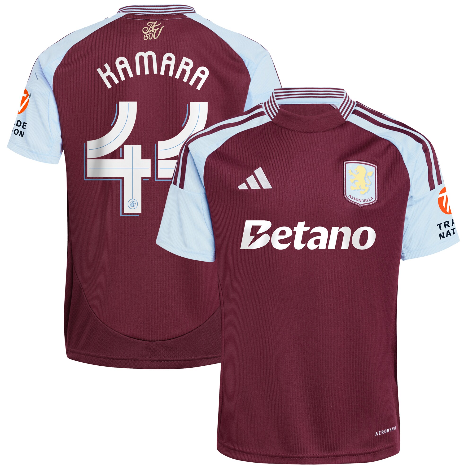 Explore the aston villa adidas home shirt 2024-25 with kamara 44 cup printing Collection of Aston Villa jerseys. Authentic, high-quality football shirts for every supporter, available worldwide.