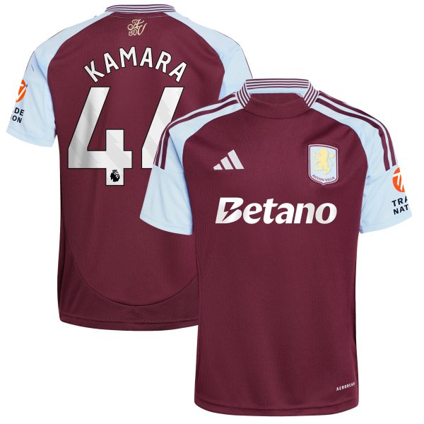 Explore the aston villa adidas home shirt 2024-25 with kamara 44 printing Collection of Aston Villa jerseys. Authentic, high-quality football shirts for every supporter, available worldwide.