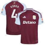 Explore the aston villa adidas home shirt 2024-25 with konsa 4 printing Collection of Aston Villa jerseys. Authentic, high-quality football shirts for every supporter, available worldwide.