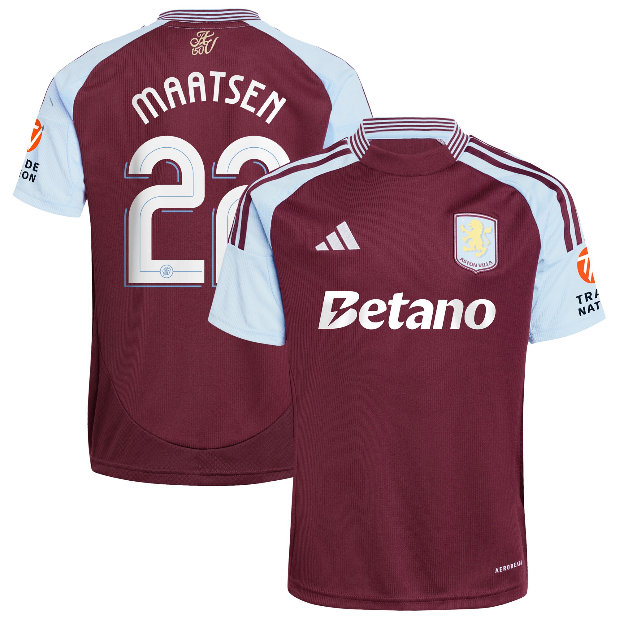 Explore the aston villa adidas home shirt 2024-25 with maatsen 22 cup printing Collection of Aston Villa jerseys. Authentic, high-quality football shirts for every supporter, available worldwide.