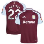 Explore the aston villa adidas home shirt 2024-25 with maatsen 22 printing Collection of Aston Villa jerseys. Authentic, high-quality football shirts for every supporter, available worldwide.