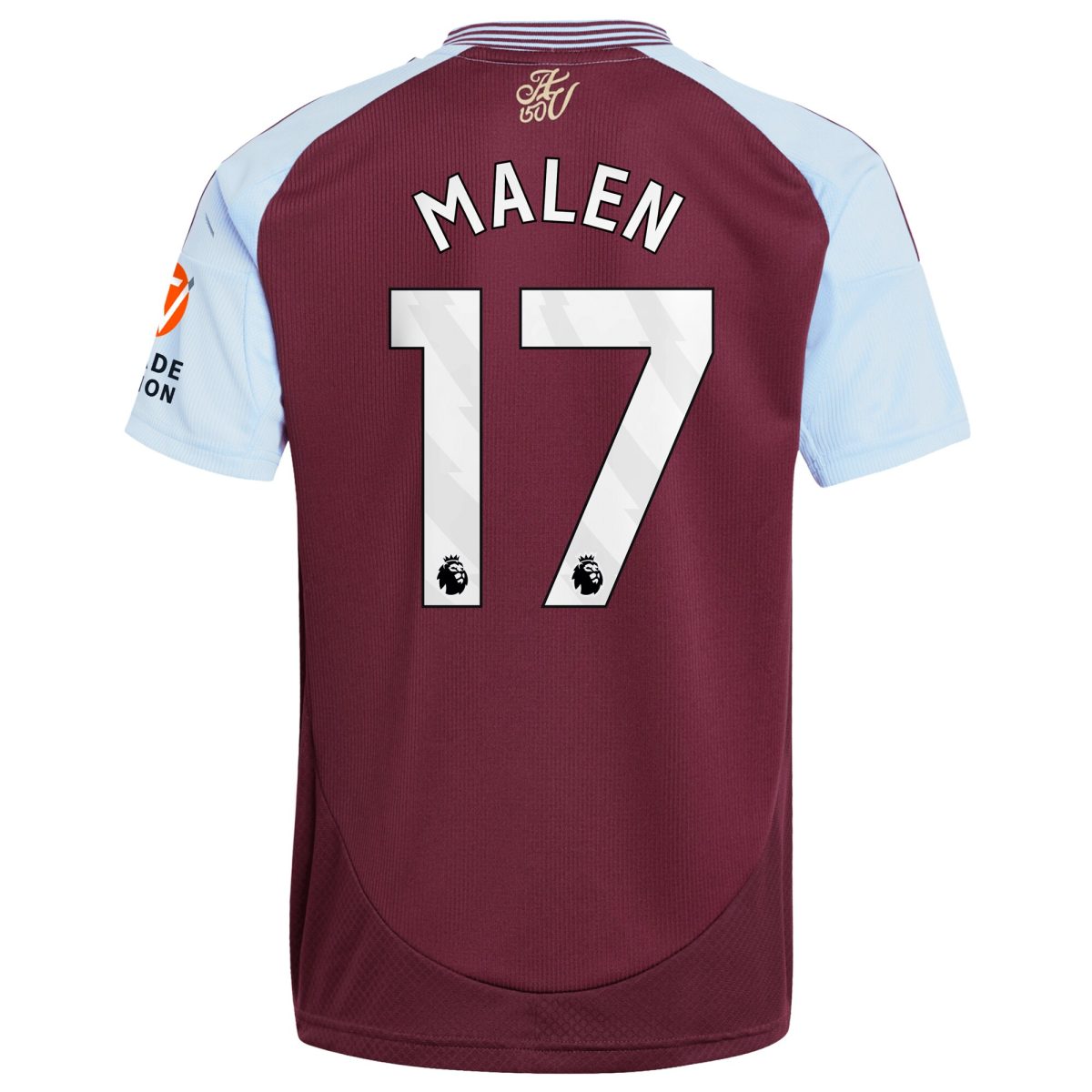 Explore the aston villa adidas home shirt 2024-25 with malen 17 printing Collection of Aston Villa jerseys. Authentic, high-quality football shirts for every supporter, available worldwide.