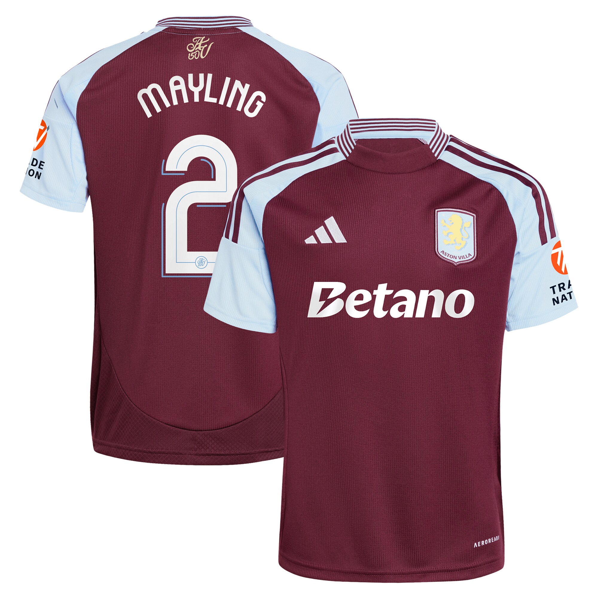 Explore the aston villa adidas home shirt 2024-25 with mayling 2 cup printing Collection of Aston Villa jerseys. Authentic, high-quality football shirts for every supporter, available worldwide.