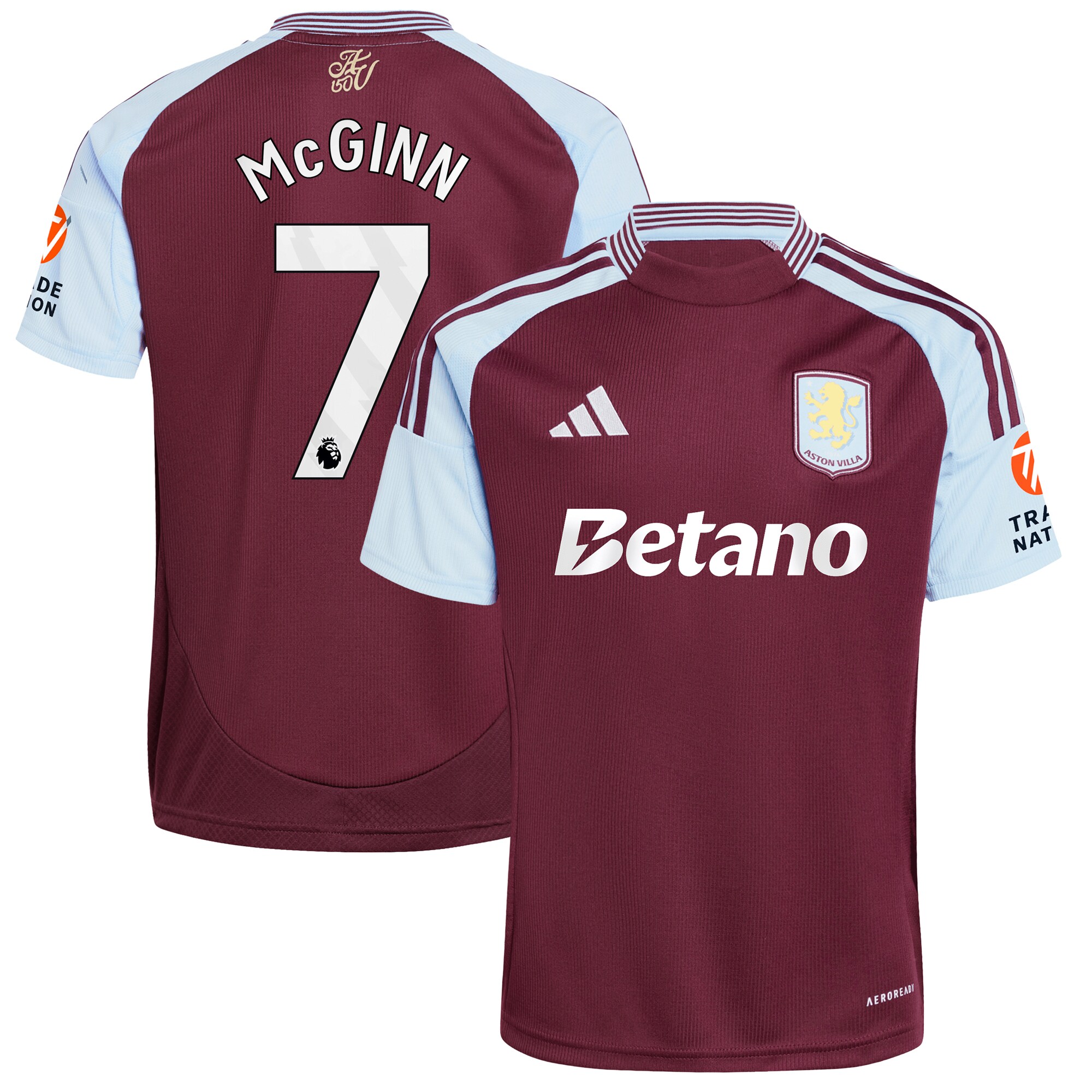 Explore the aston villa adidas home shirt 2024-25 with mcginn 7 printing Collection of Aston Villa jerseys. Authentic, high-quality football shirts for every supporter, available worldwide.
