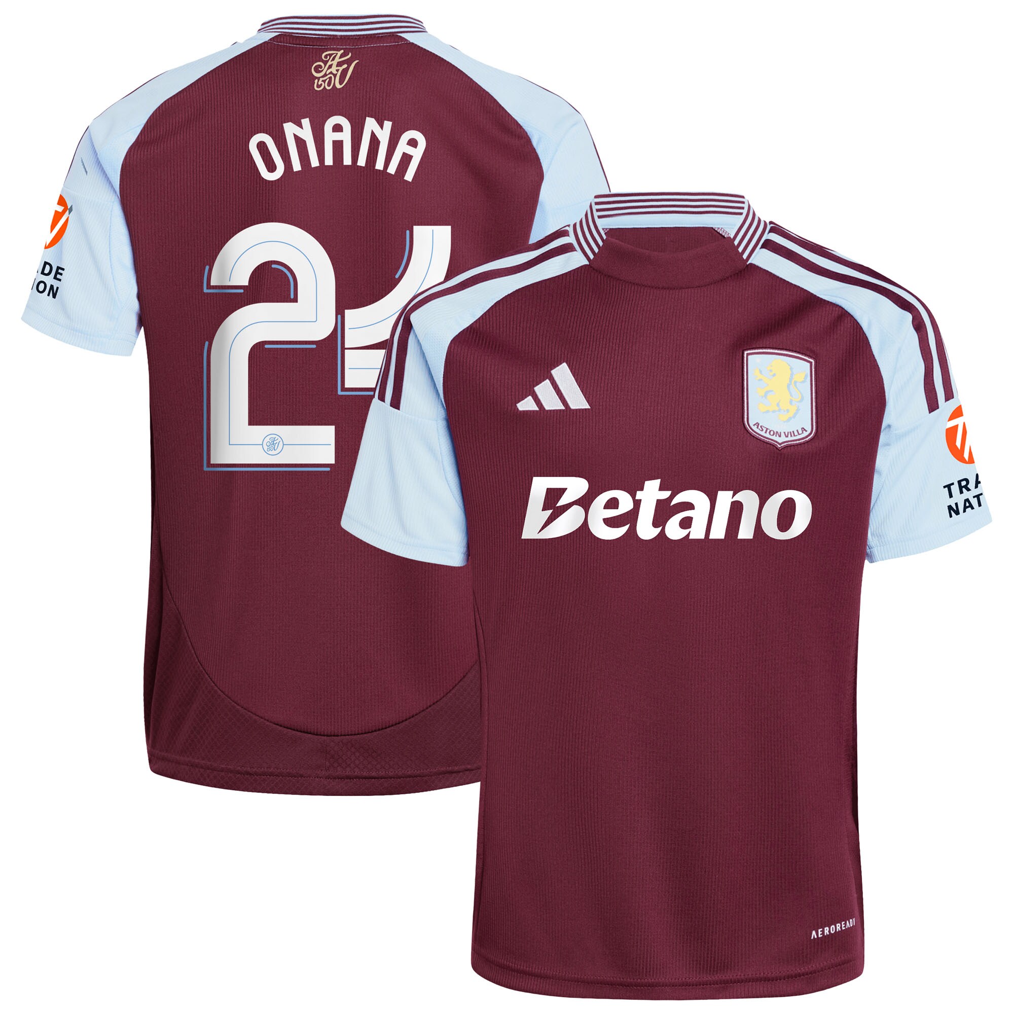 Explore the aston villa adidas home shirt 2024-25 with onana 24 cup printing Collection of Aston Villa jerseys. Authentic, high-quality football shirts for every supporter, available worldwide.