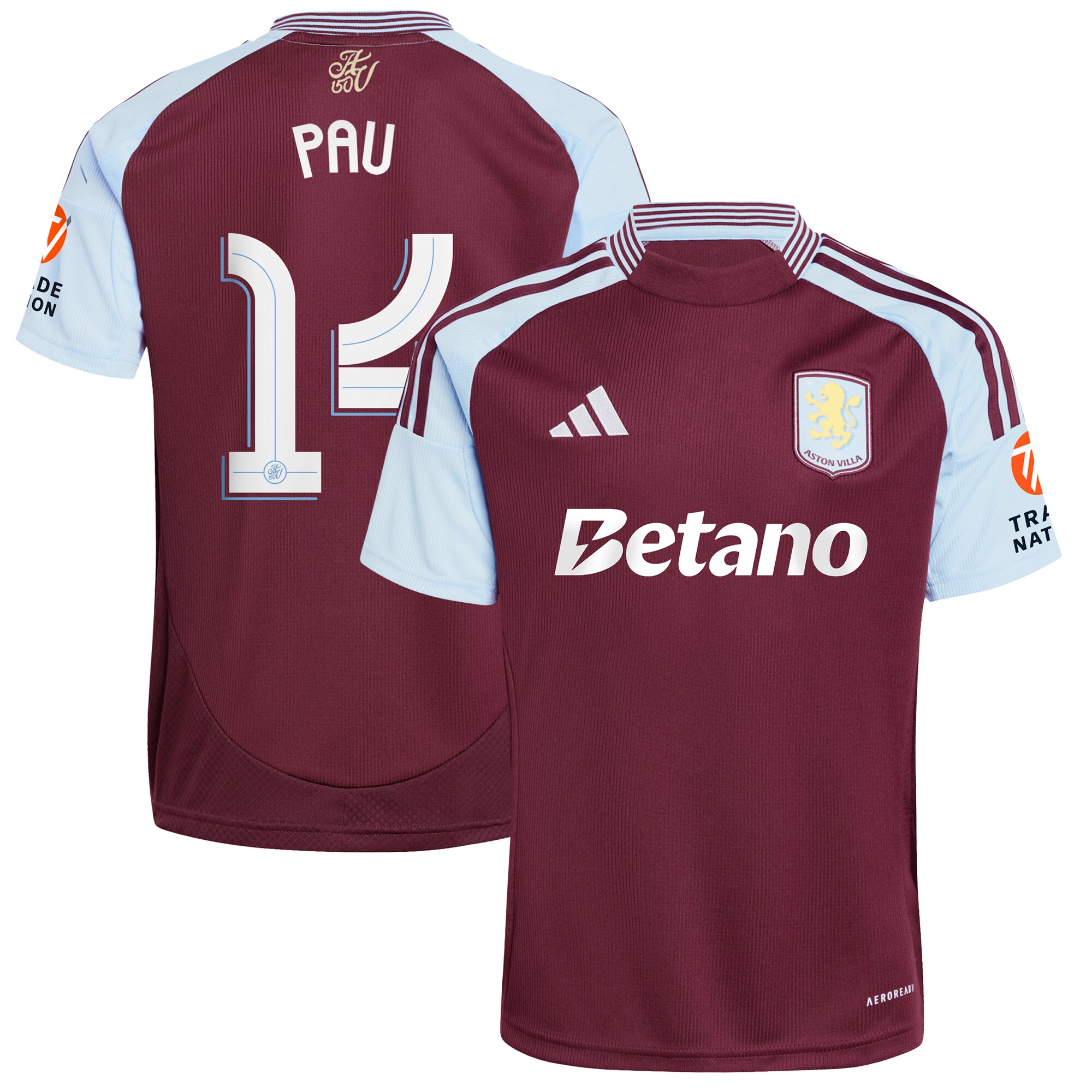 Explore the aston villa adidas home shirt 2024-25 with pau 14 cup printing Collection of Aston Villa jerseys. Authentic, high-quality football shirts for every supporter, available worldwide.