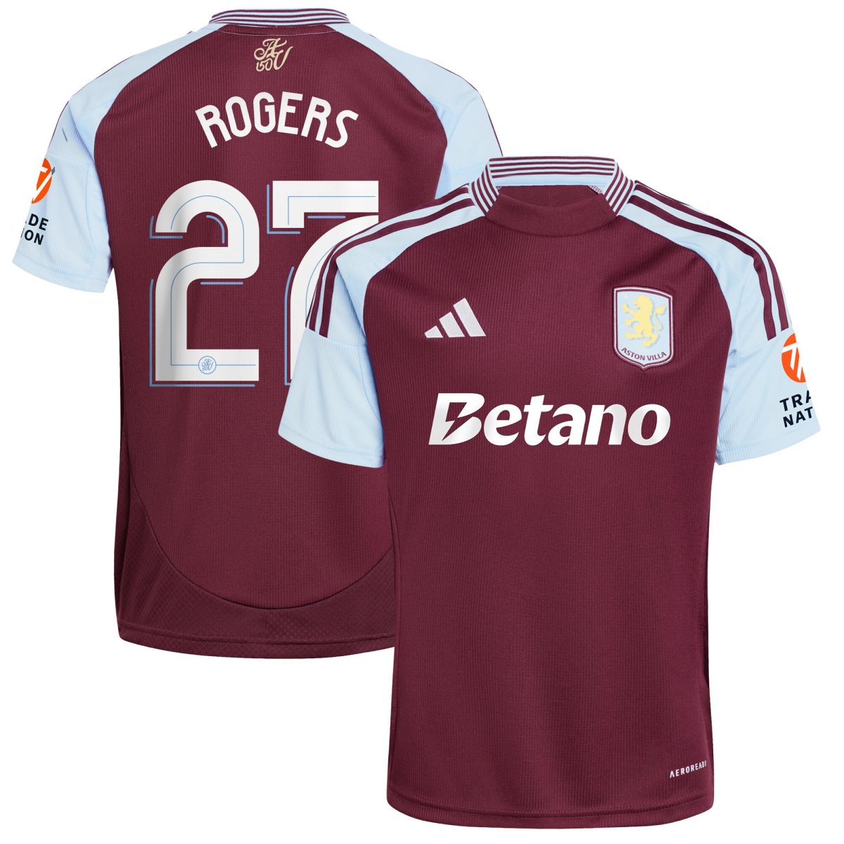 Explore the aston villa adidas home shirt 2024-25 with rogers 27 cup printing Collection of Aston Villa jerseys. Authentic, high-quality football shirts for every supporter, available worldwide.