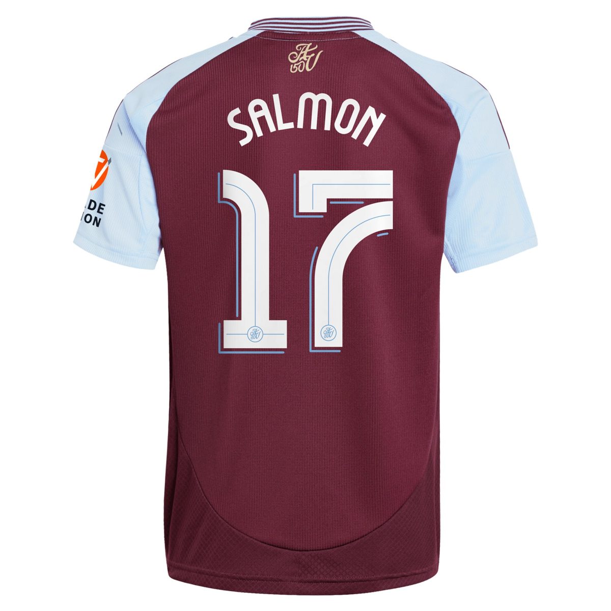 Explore the aston villa adidas home shirt 2024-25 with salmon 17 cup printing Collection of Aston Villa jerseys. Authentic, high-quality football shirts for every supporter, available worldwide.