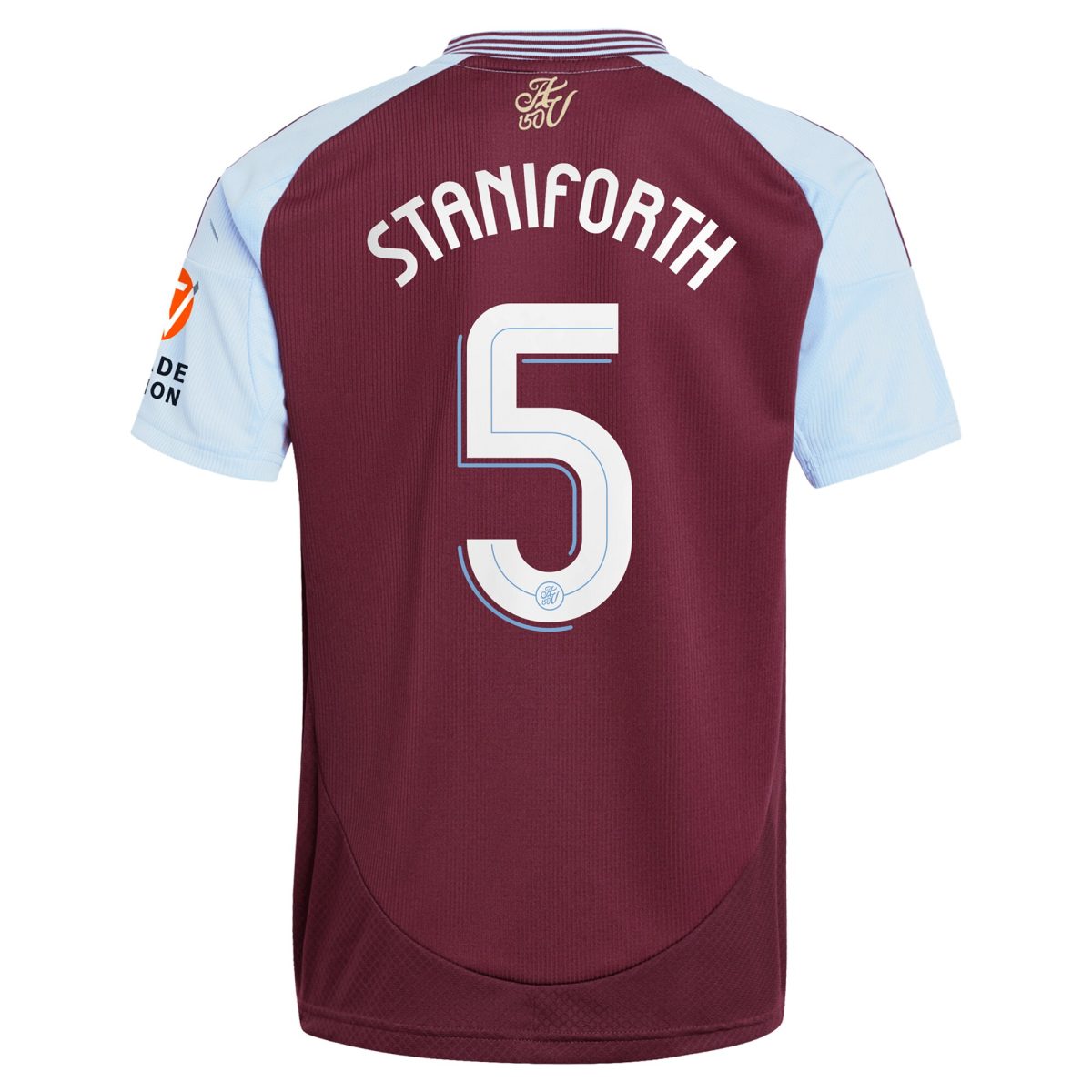 Explore the aston villa adidas home shirt 2024-25 with staniforth 5 cup printing Collection of Aston Villa jerseys. Authentic, high-quality football shirts for every supporter, available worldwide.