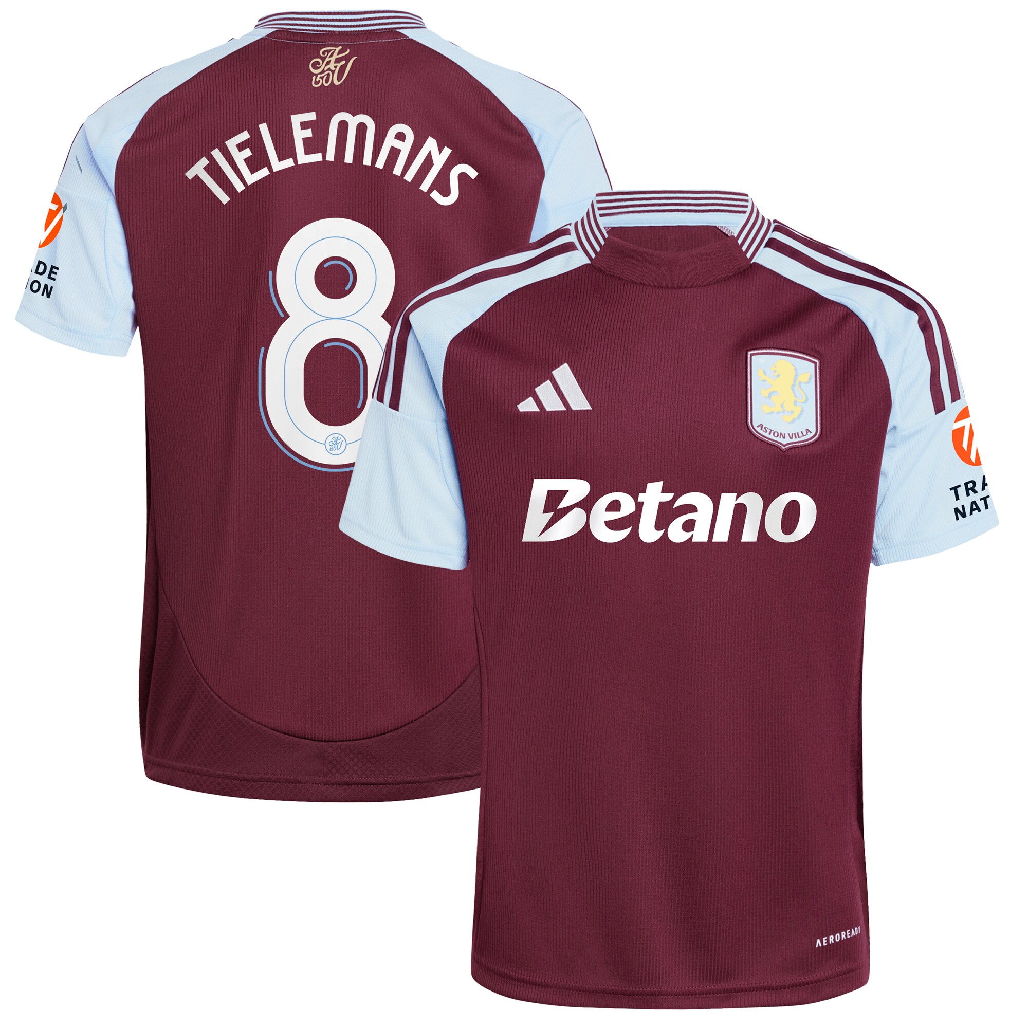 Explore the aston villa adidas home shirt 2024-25 with tielemans 8 cup printing Collection of Aston Villa jerseys. Authentic, high-quality football shirts for every supporter, available worldwide.