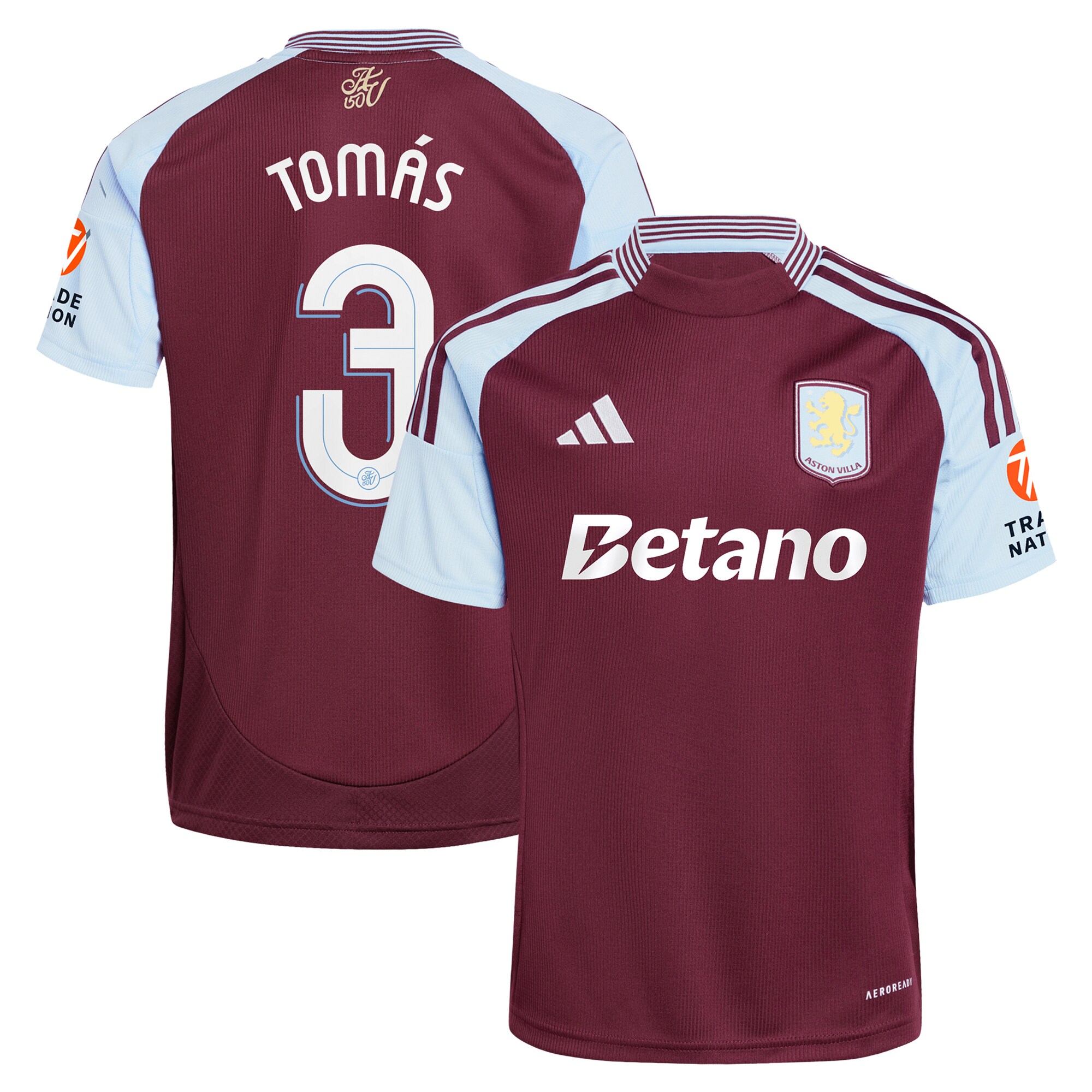 Explore the aston villa adidas home shirt 2024-25 with tomás 3 cup printing Collection of Aston Villa jerseys. Authentic, high-quality football shirts for every supporter, available worldwide.