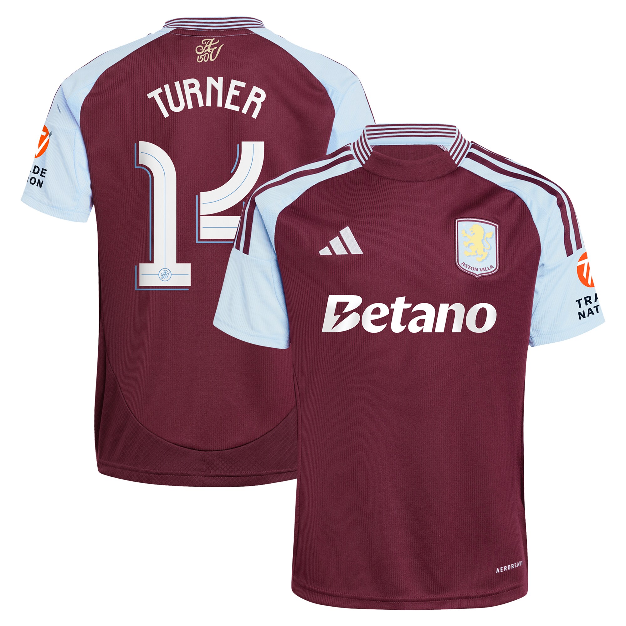 Explore the aston villa adidas home shirt 2024-25 with turner 14 cup printing Collection of Aston Villa jerseys. Authentic, high-quality football shirts for every supporter, available worldwide.