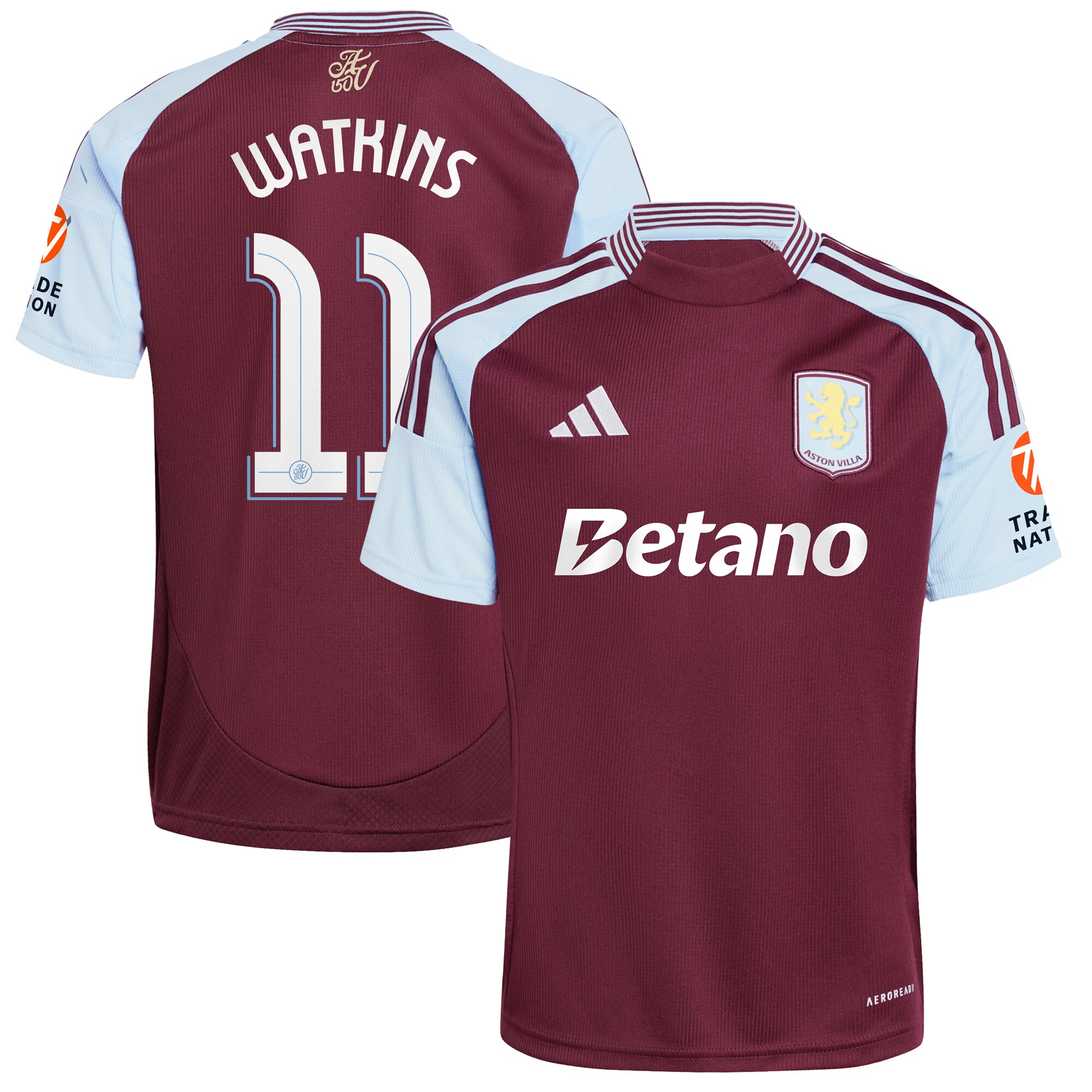 Explore the aston villa adidas home shirt 2024-25 with watkins 11 cup printing Collection of Aston Villa jerseys. Authentic, high-quality football shirts for every supporter, available worldwide.