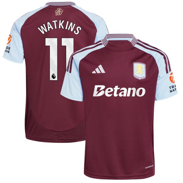 Explore the aston villa adidas home shirt 2024-25 with watkins 11 printing Collection of Aston Villa jerseys. Authentic, high-quality football shirts for every supporter, available worldwide.